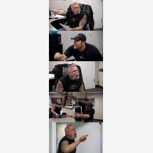 American Chopper Argument Empty Template   Throwing Chair Chaise